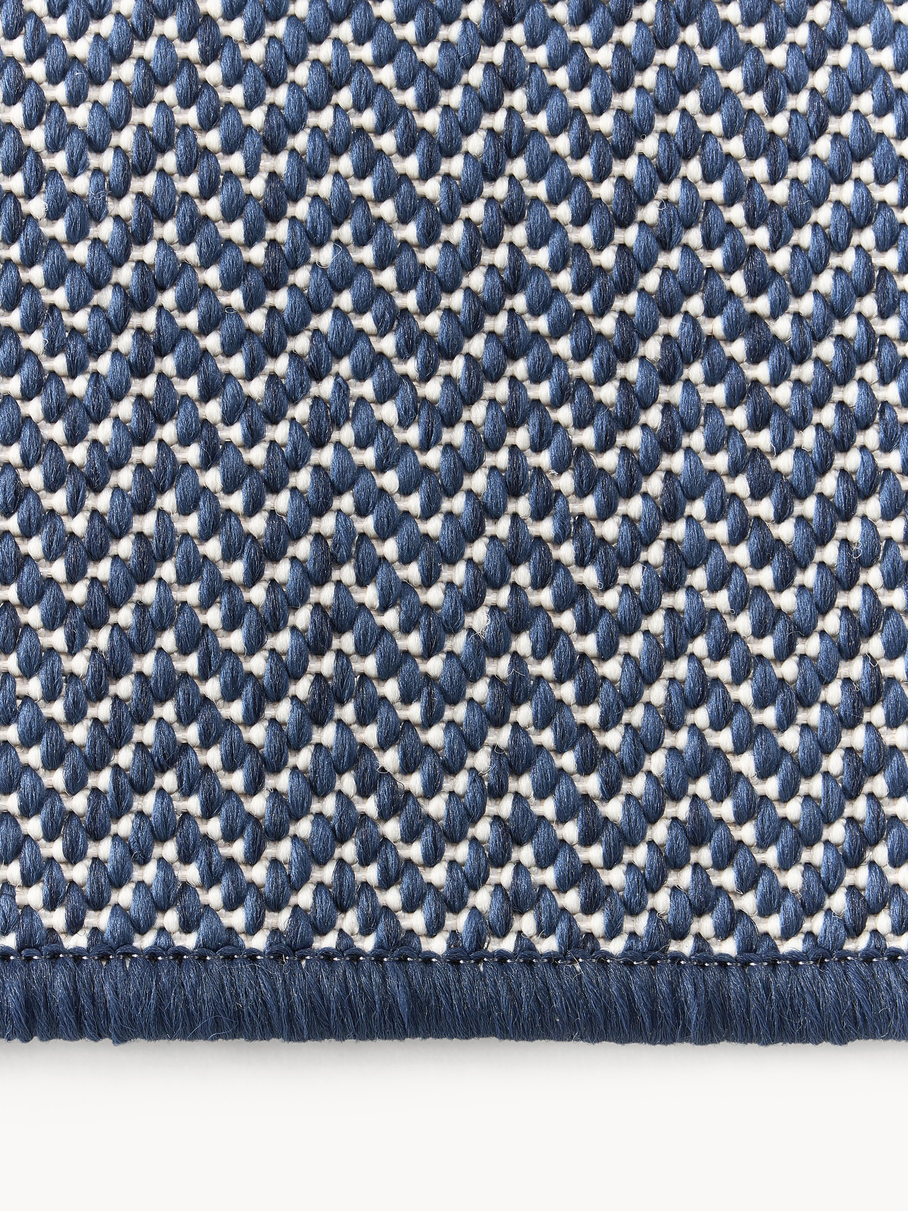 Indoor & outdoor dubbelzijdig vloerkleed Cort met zigzag patroon
