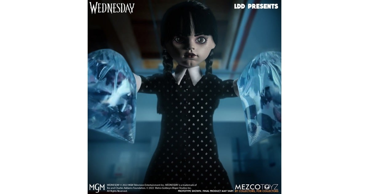 Mezco ToysLiving Dead Dolls: Wednesday Addams 10 inch Action Figure Speelfiguur