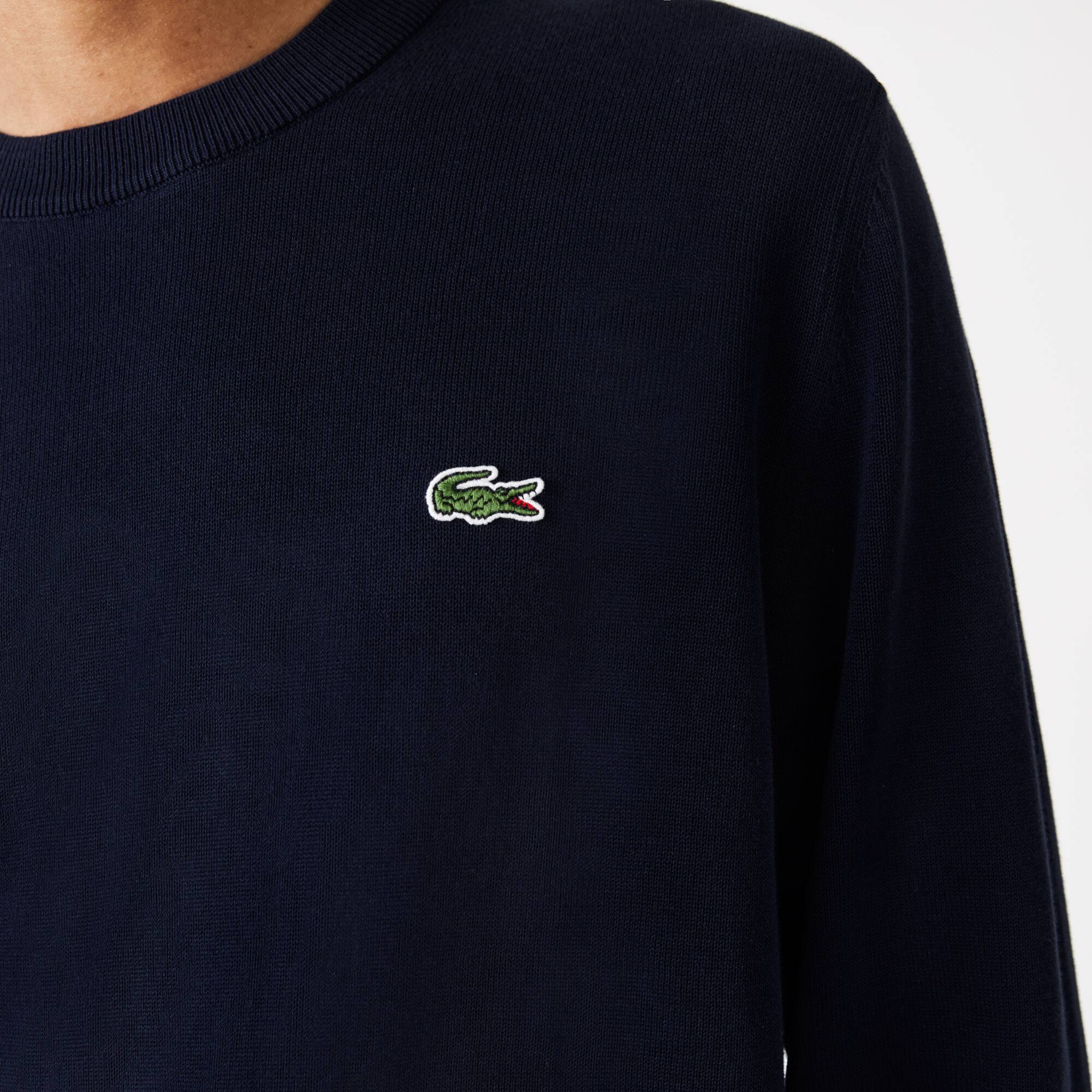 Herren Baumwollpullover Pullover - Blau - Lacoste - Herren