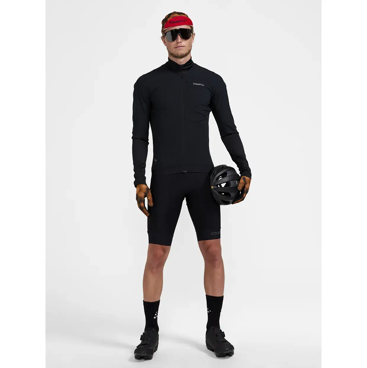 Craft Pro Gravel Wind Fietsshirt Lange Mouwen Zwart Heren