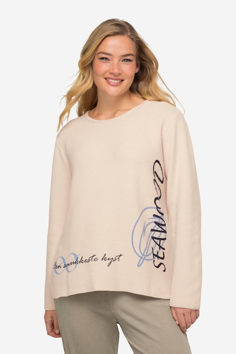 Pullover, oversized, Schriftzüge, Langarm