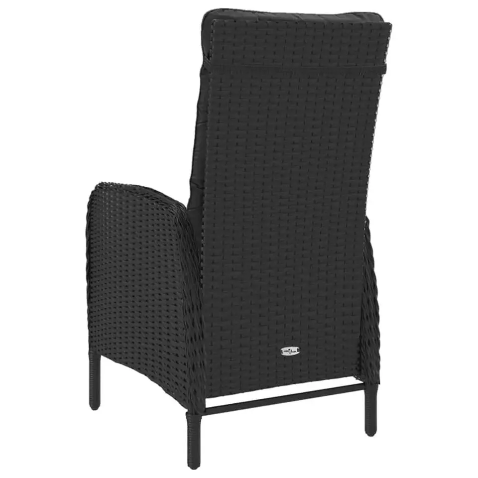 vidaXL - Bistroset - Zwart - Poly rattan