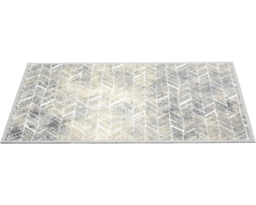 Miabella visgraat vloerkleed, grijs, 66x110 cm
