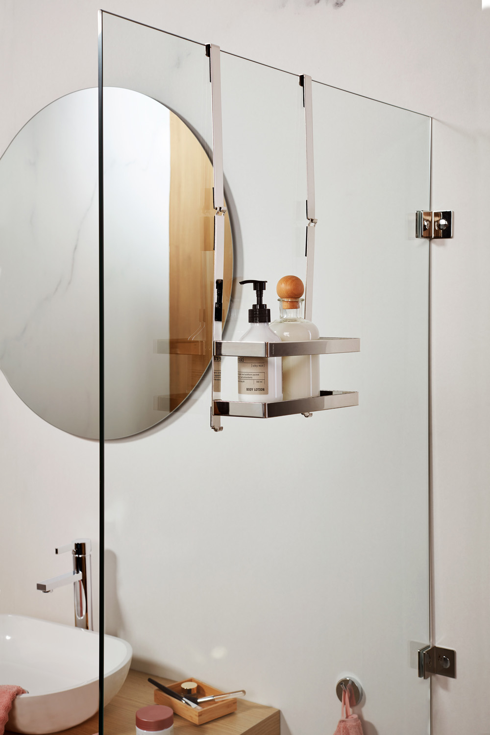 Haceka Selection shampoohouder RVS geborsteld