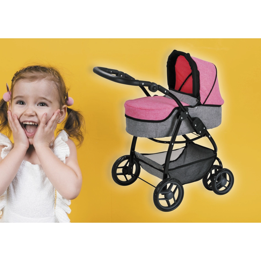knorr toys® Puppenwagen Coco - jeans grey grau