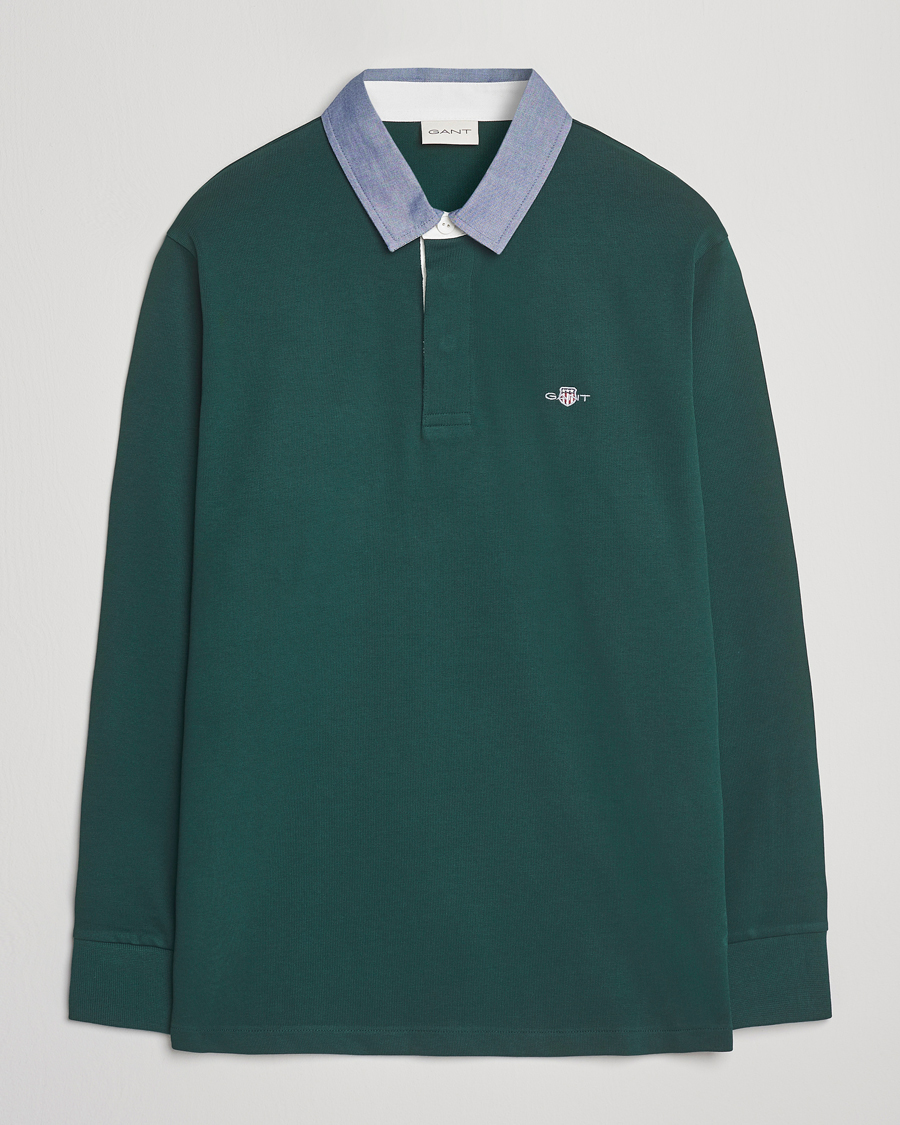 GANT Chambray Solid Heavy Rugger Tartan Green
