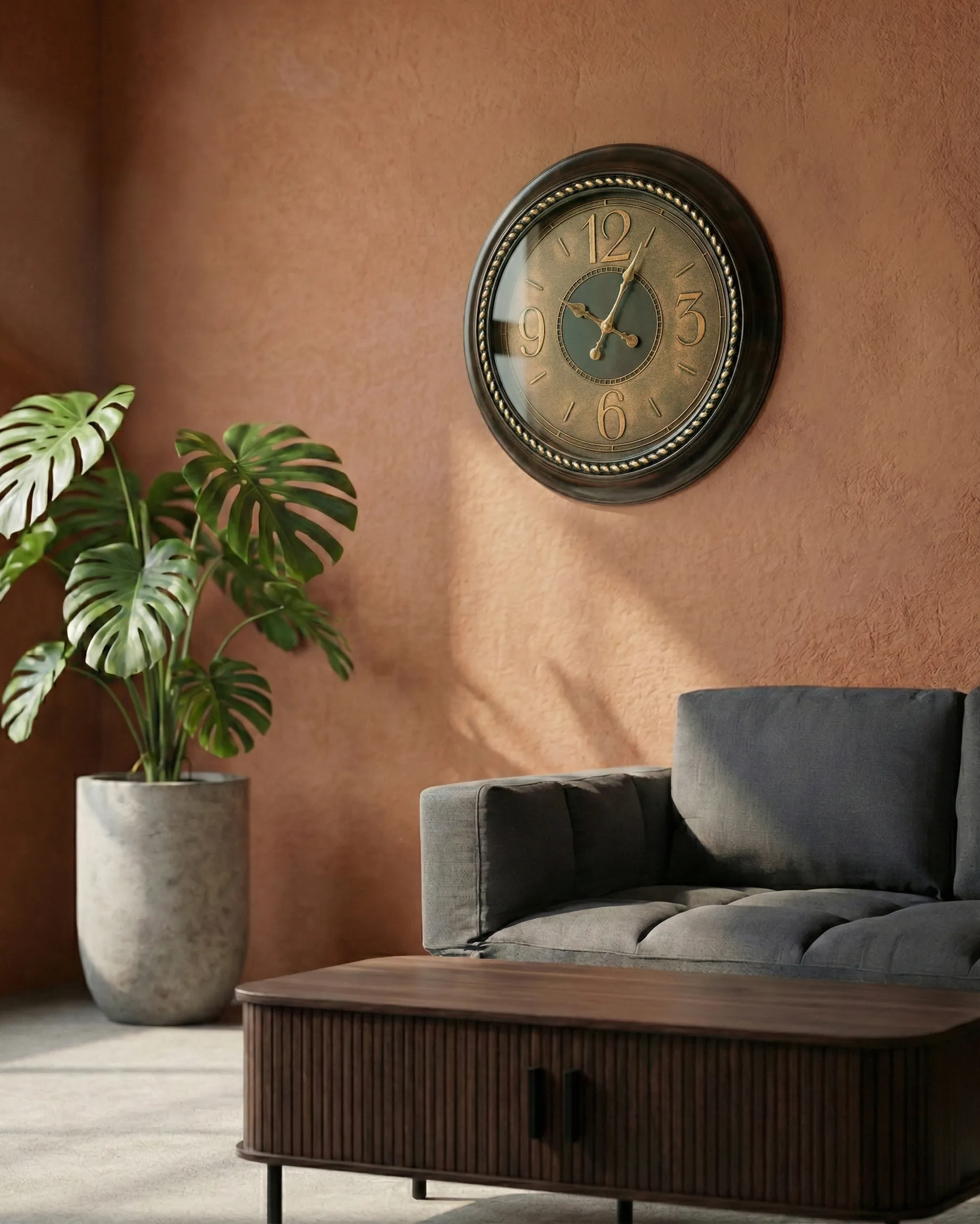 Wandklok ALBOI 55 cm Zwart