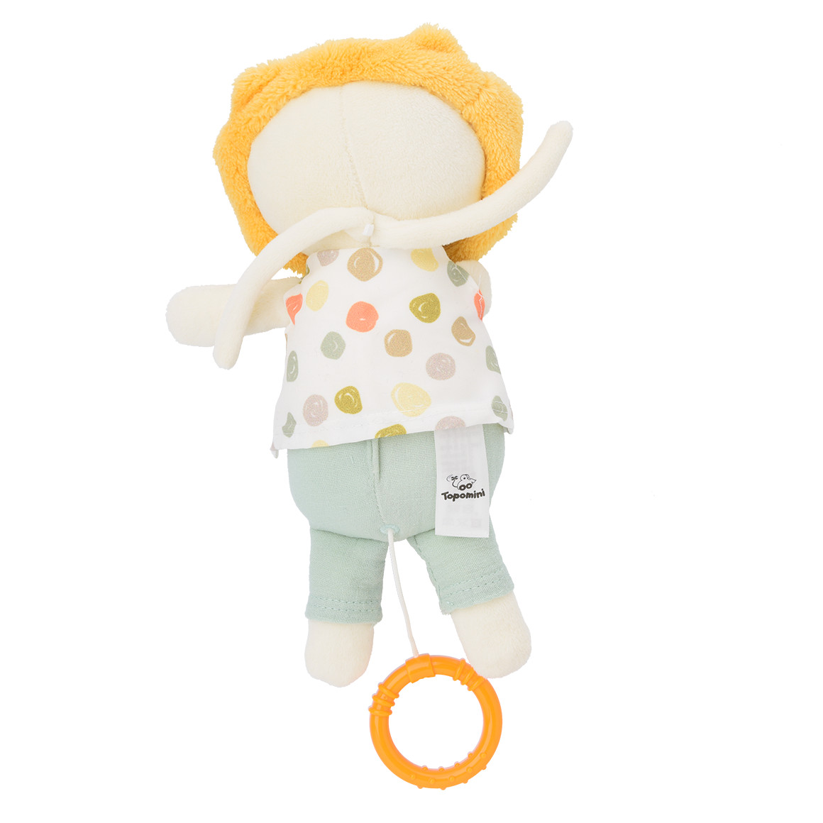 Topomini Baby Spieluhr im Löwen-Design hellgrün / beige / orange