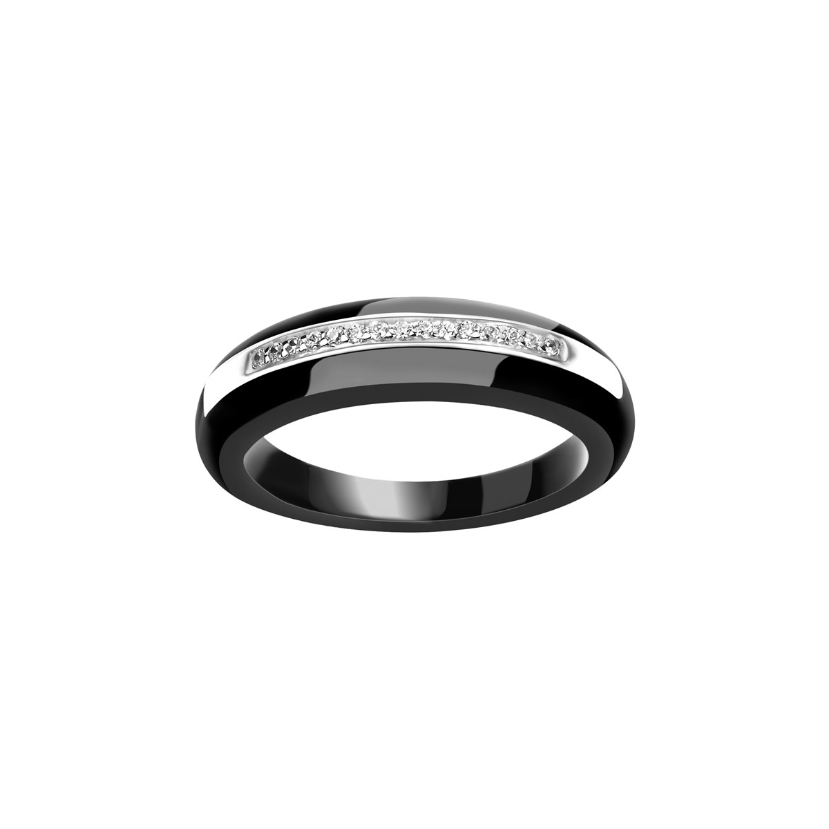 Bague en Argent avec oxyde de zirconium blanc