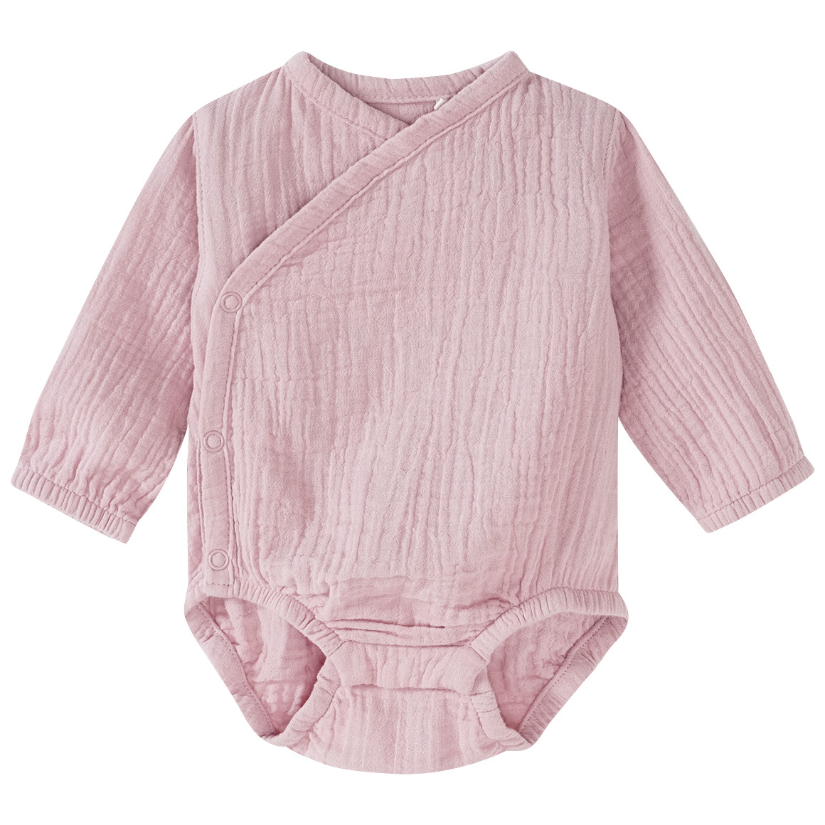 Topomini Pure Collection Baby Wickelbody aus Musselin rosa