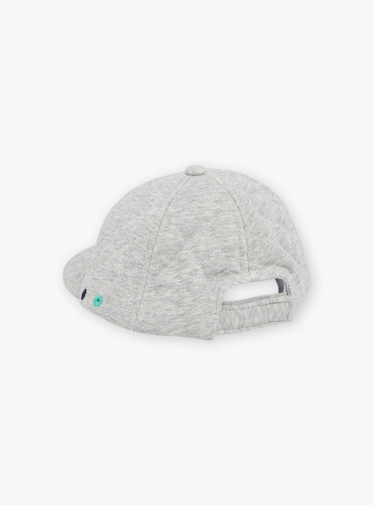 Casquette matelassée grise chiné