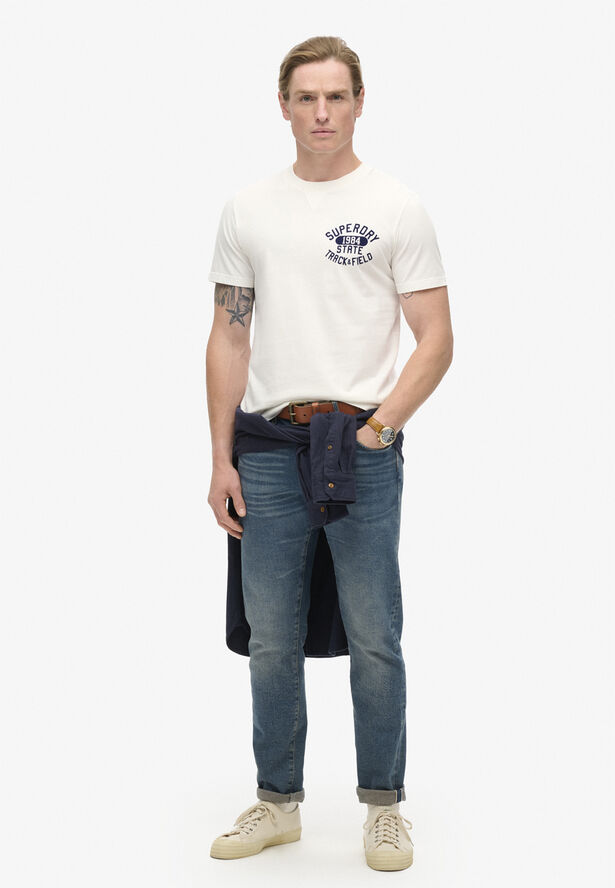 Superdry TRACK & FIELD GRAPHIC T SHIRT New chalk white