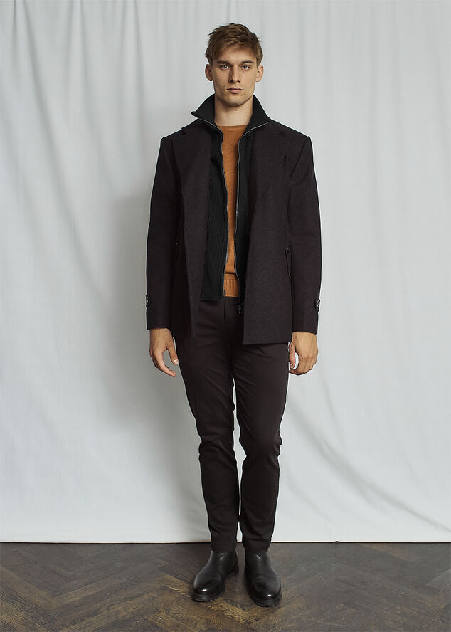 Bruun & Stengade BS Kodiak Regular Fit Coat Charcoal