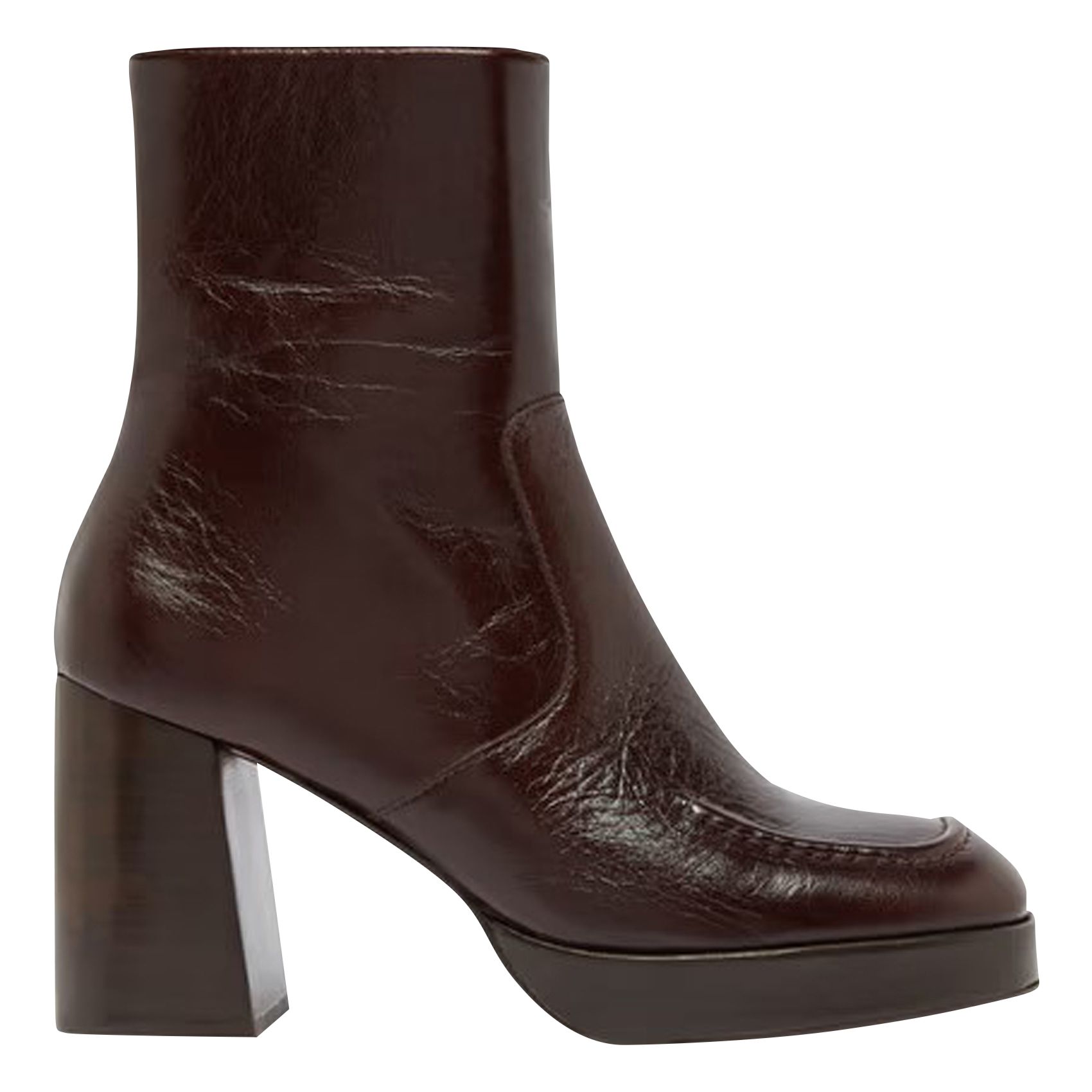 VERONICA - Bottines à talons en cuir | Marron