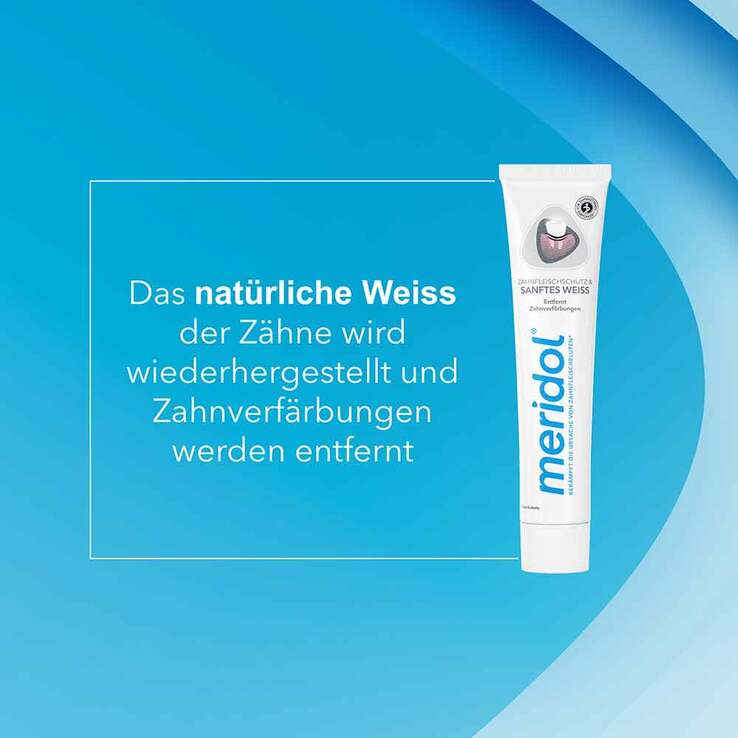Meridol sanftes Weiss Zahnpasta, 75 ml