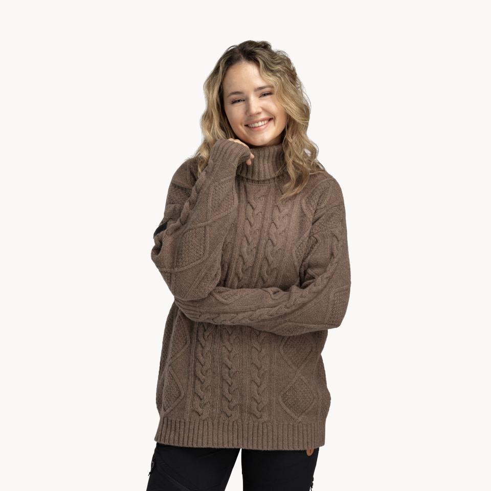 Tufte Robin Chunky Polo Sweater Womens Leafess Tree