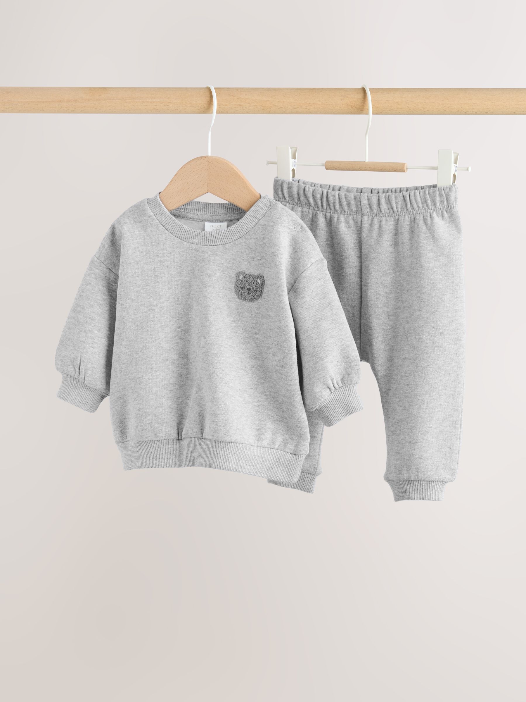 Grijze beer - Baby sweatshirt en joggingbroek set (0mnd-2jr)