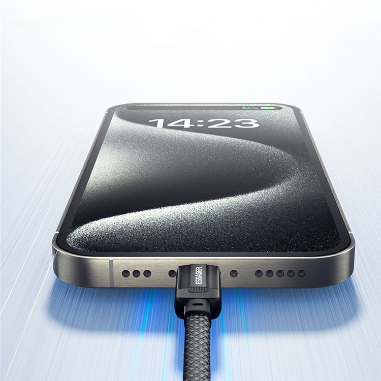 (1m) 29W USB C auf Lightning Ladekabel Nylon Datenkabel Magnetisch mit Power Delivery - Schwarz