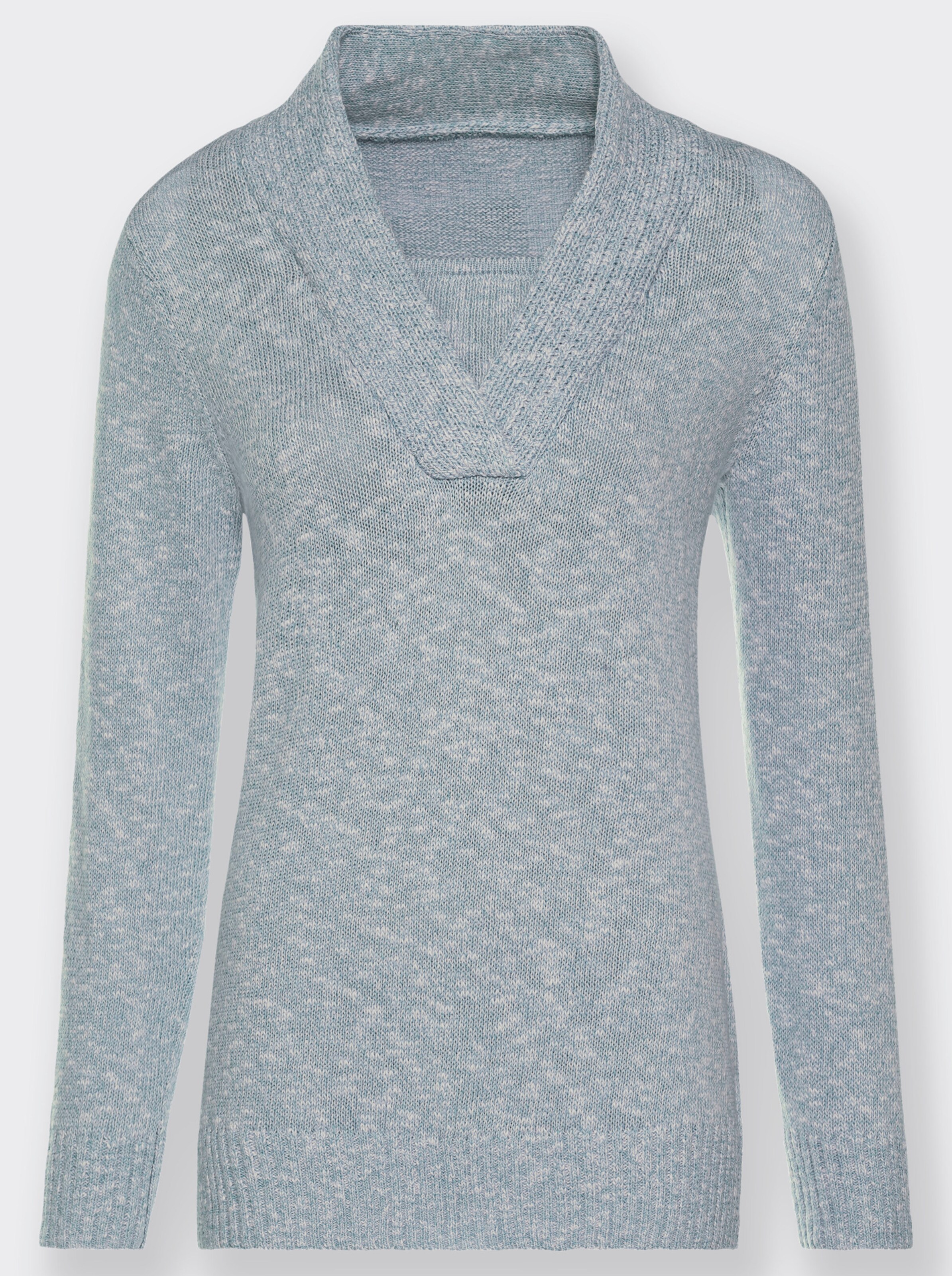 V-Ausschnitt-Pullover in 2-in-1-Optik