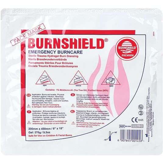 Compresse faciale pour les brûlures 20 x 45 cm Burnshield