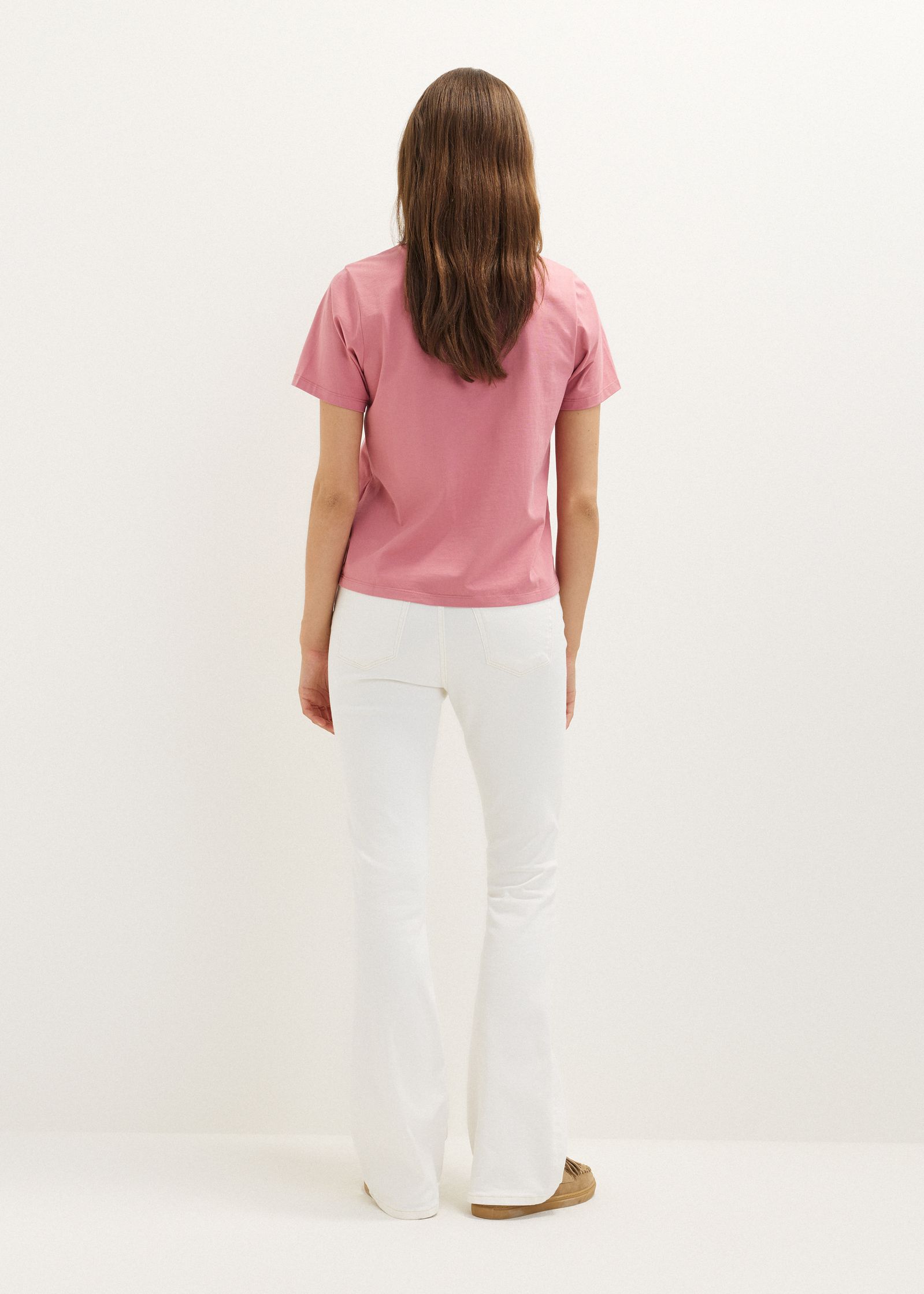 T-shirt met kanten detail