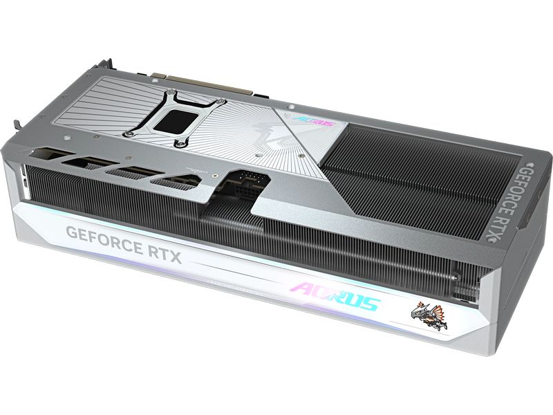 Gigabyte Grafikkarte RTX 5080 Master Ice 16 GB Grafikkarte mit 16 GB GDDR7-Speicher, Windforce Kühlsystem und RGB-Beleuchtung