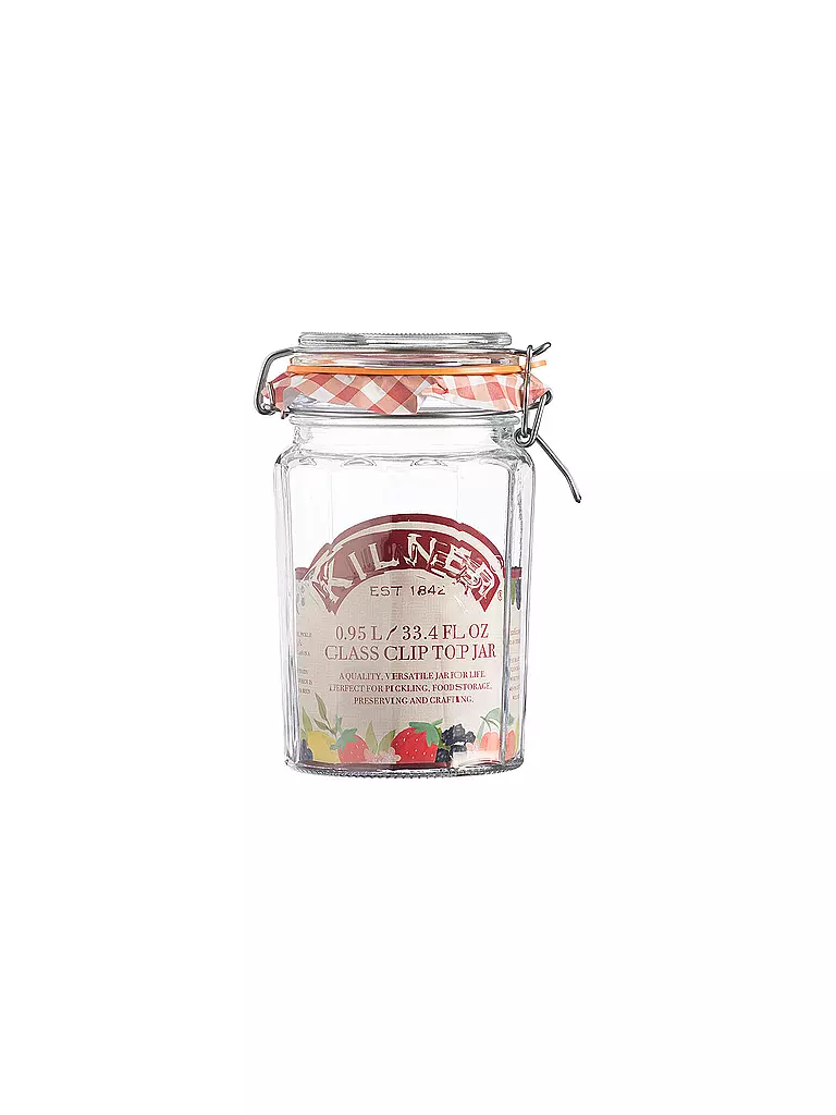 KILNER Drahtbügelglas Kilner facettiert 950ml transparent