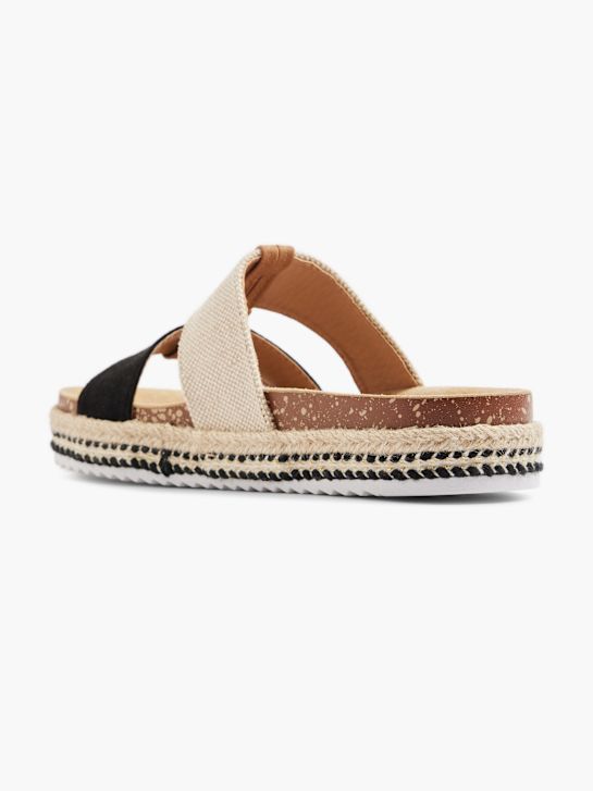 Graceland Tieffussbett-Pantolette Schwarz