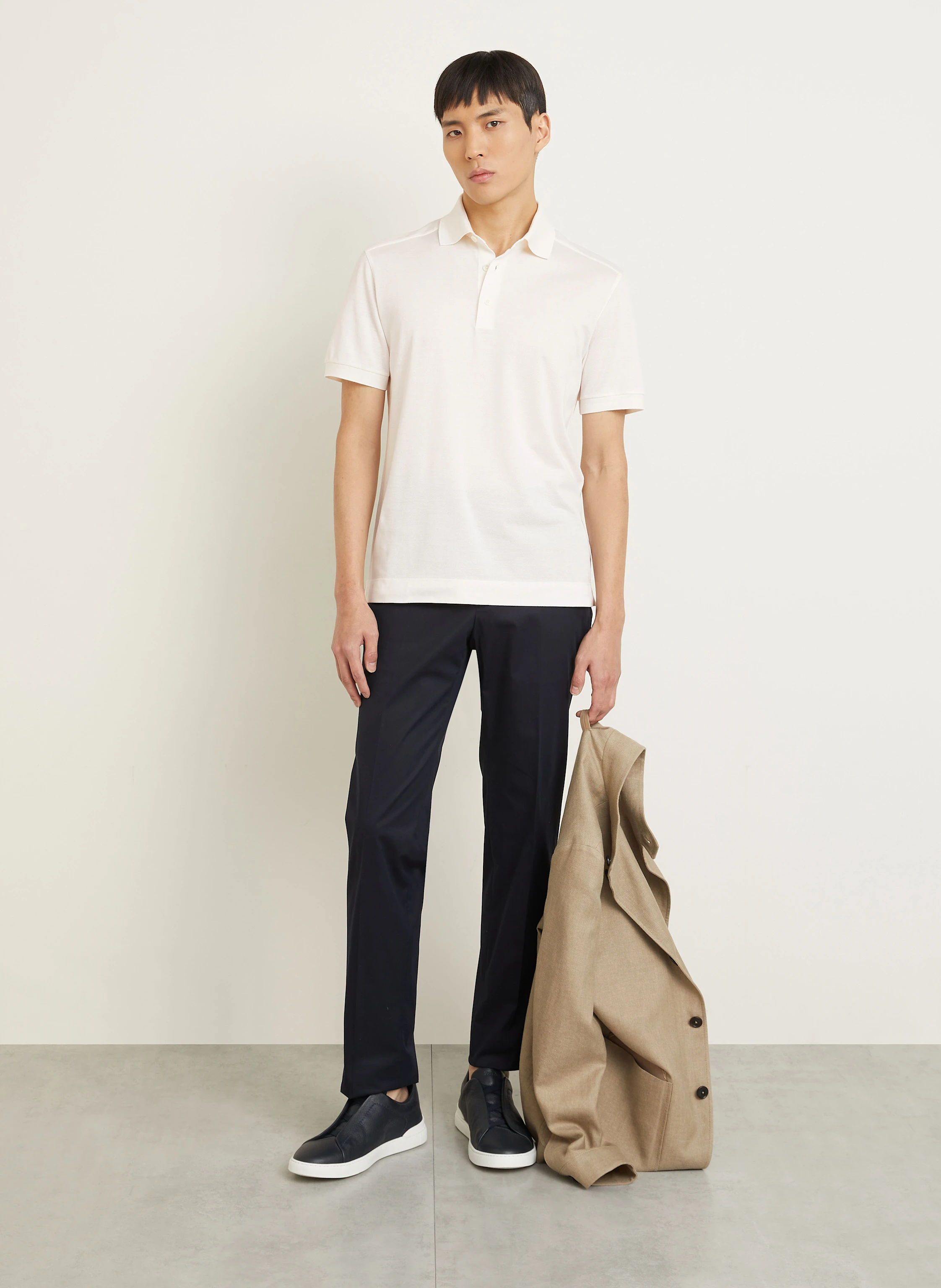 ZEGNA Jersey-Poloshirt mit Seide