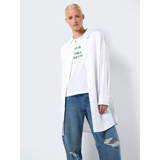 Noisy May Asta Skjortekjole, Bright White, S