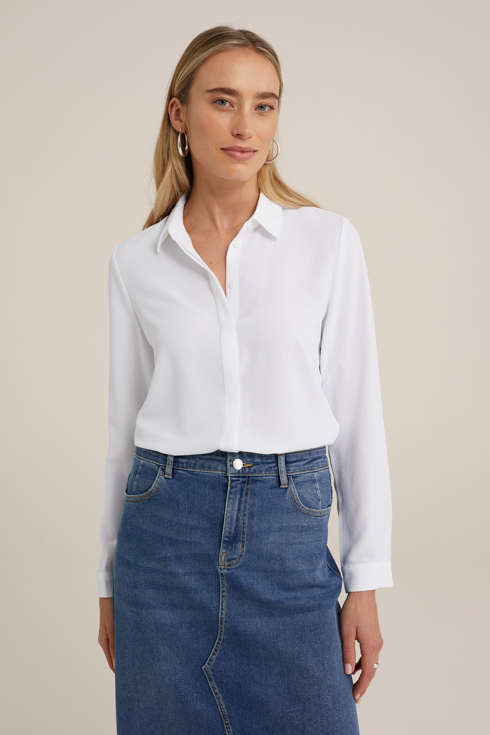 geweven blouse WE Fashion Wit