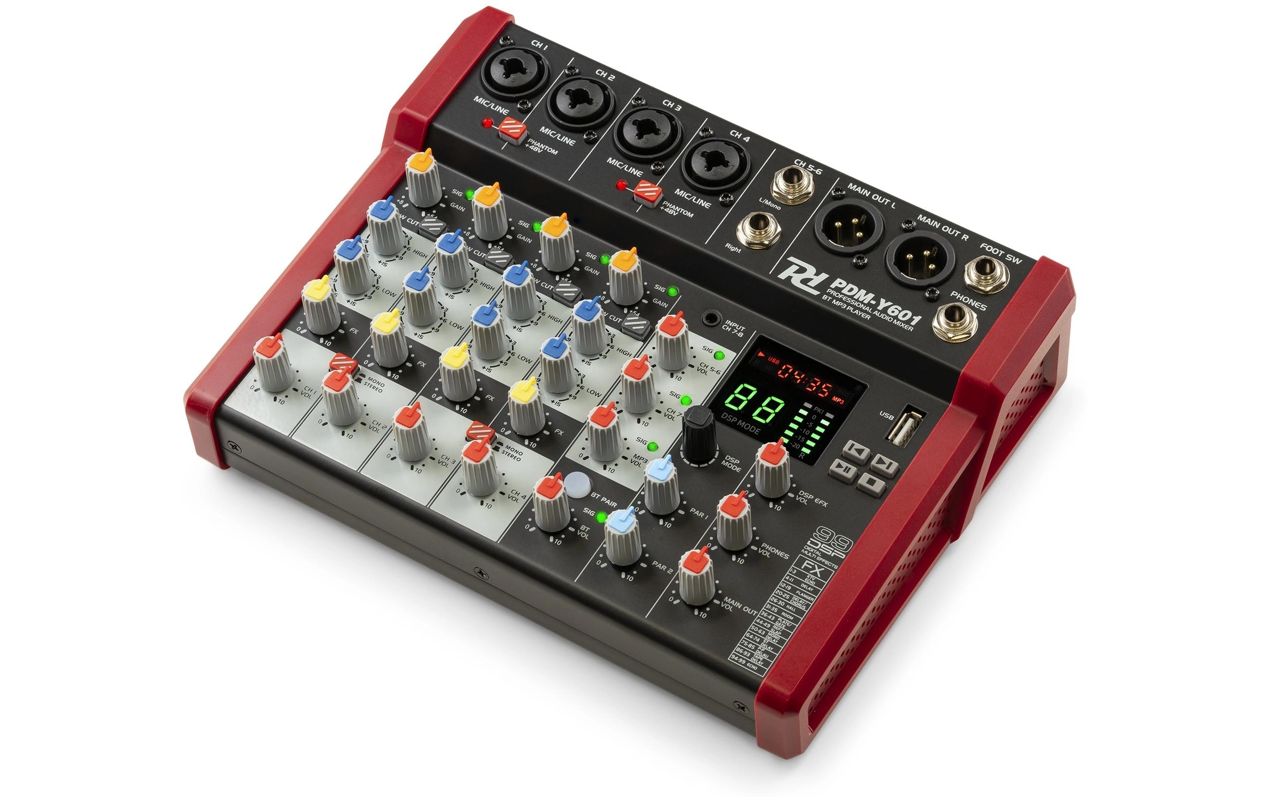 Mischpult PDM-Y601Kompaktes 6-Kanal-Mischpult mit 24-Bit DSP