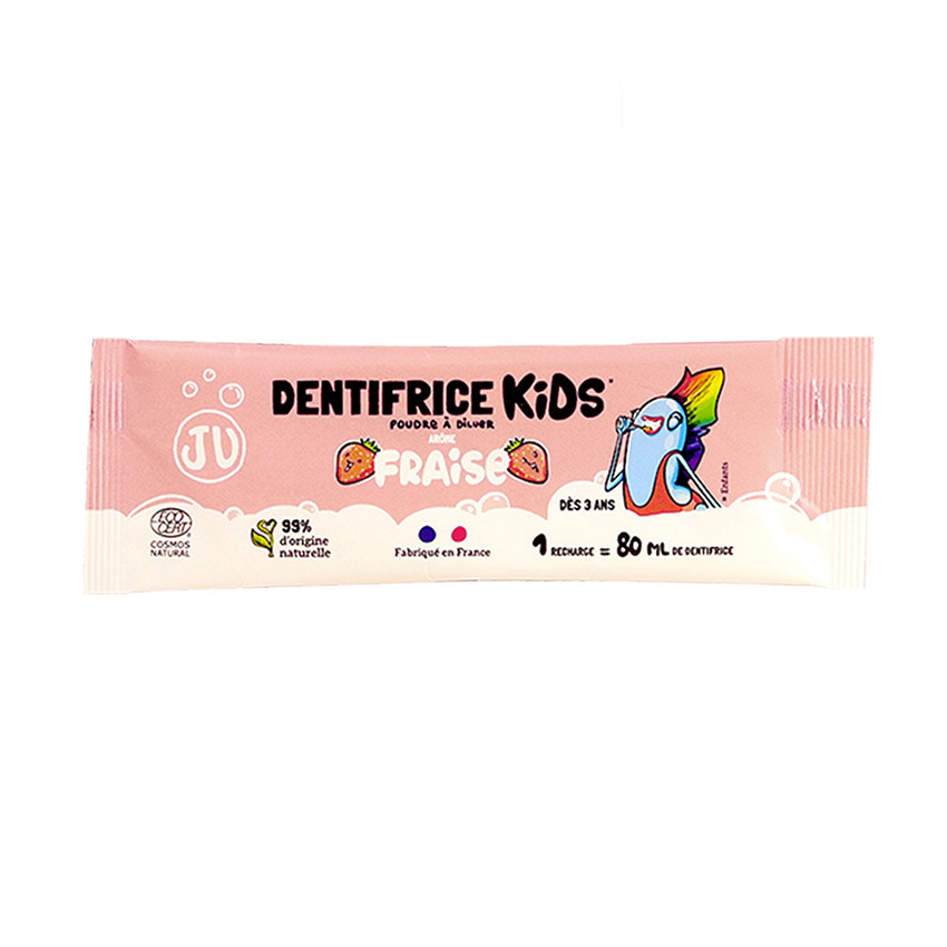 Dentifrice en poudre à diluer Fraise 8g