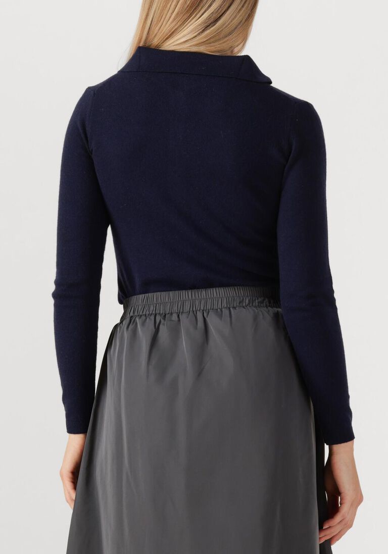donkerblauwe resort finest vest polo short cardigan
