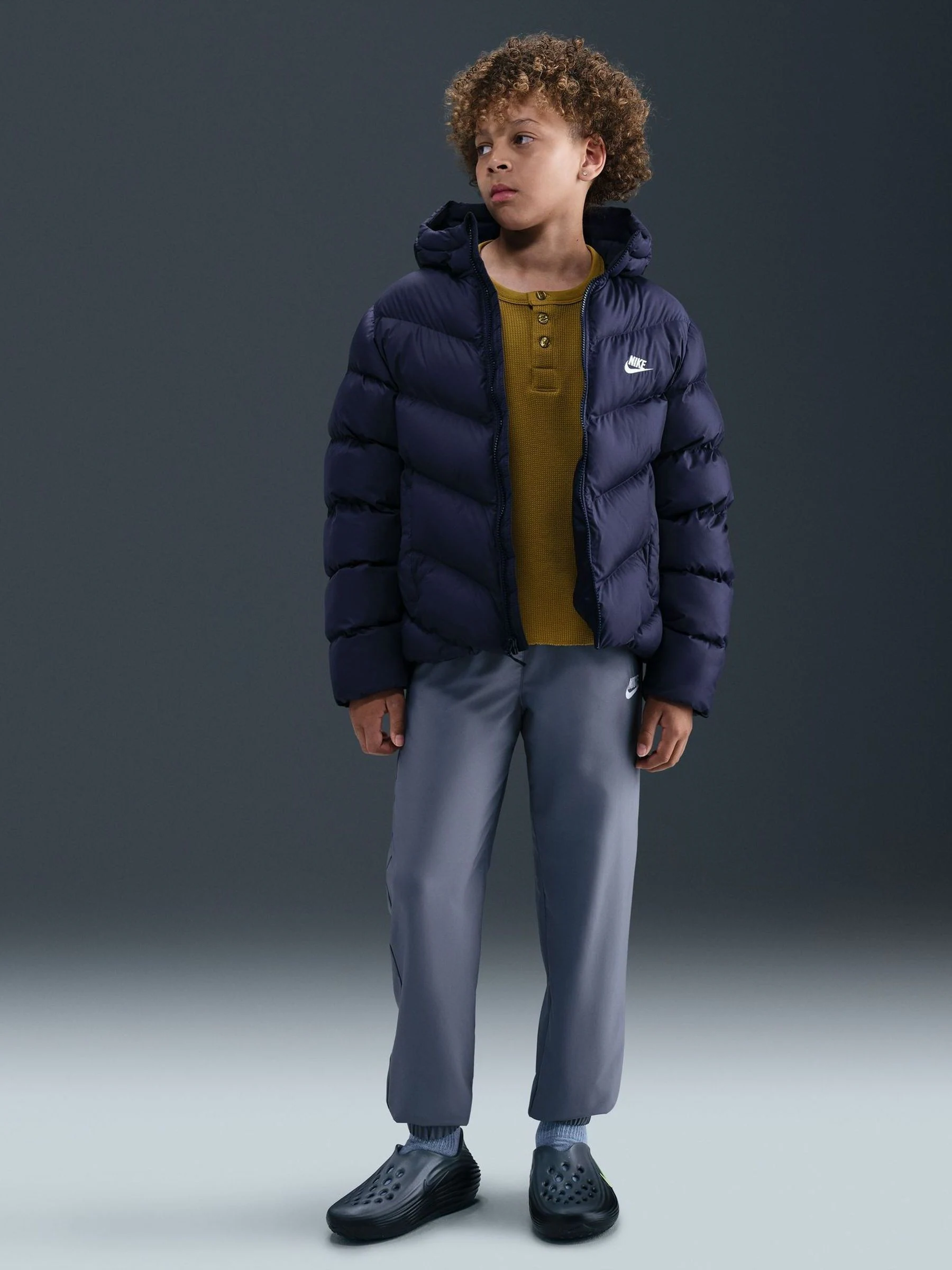 Marineblauw - Nike gewatteerd jack