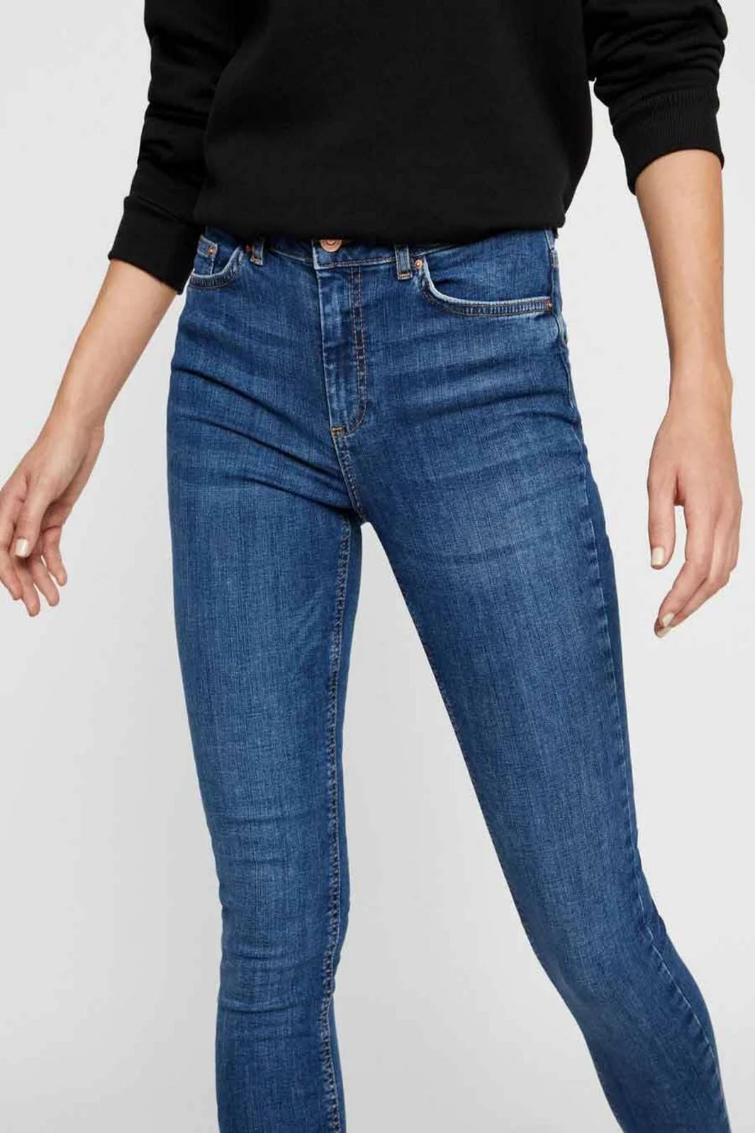 Pieces Delly Skinny MW Jeans