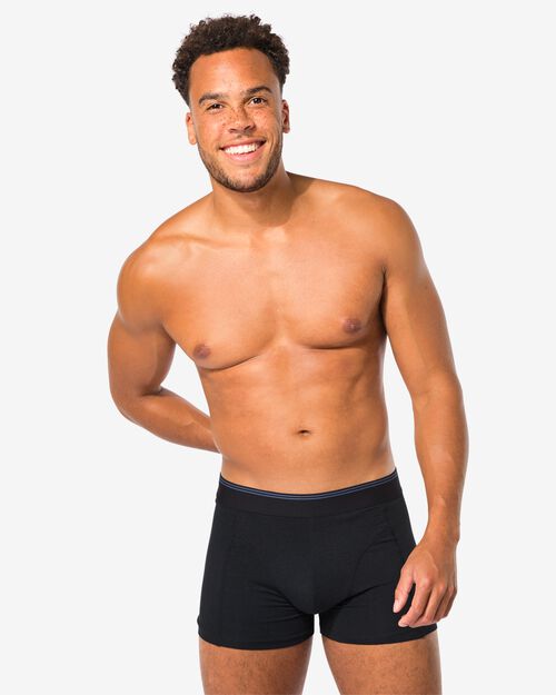 2 boxers homme modèle court avec bambou noir