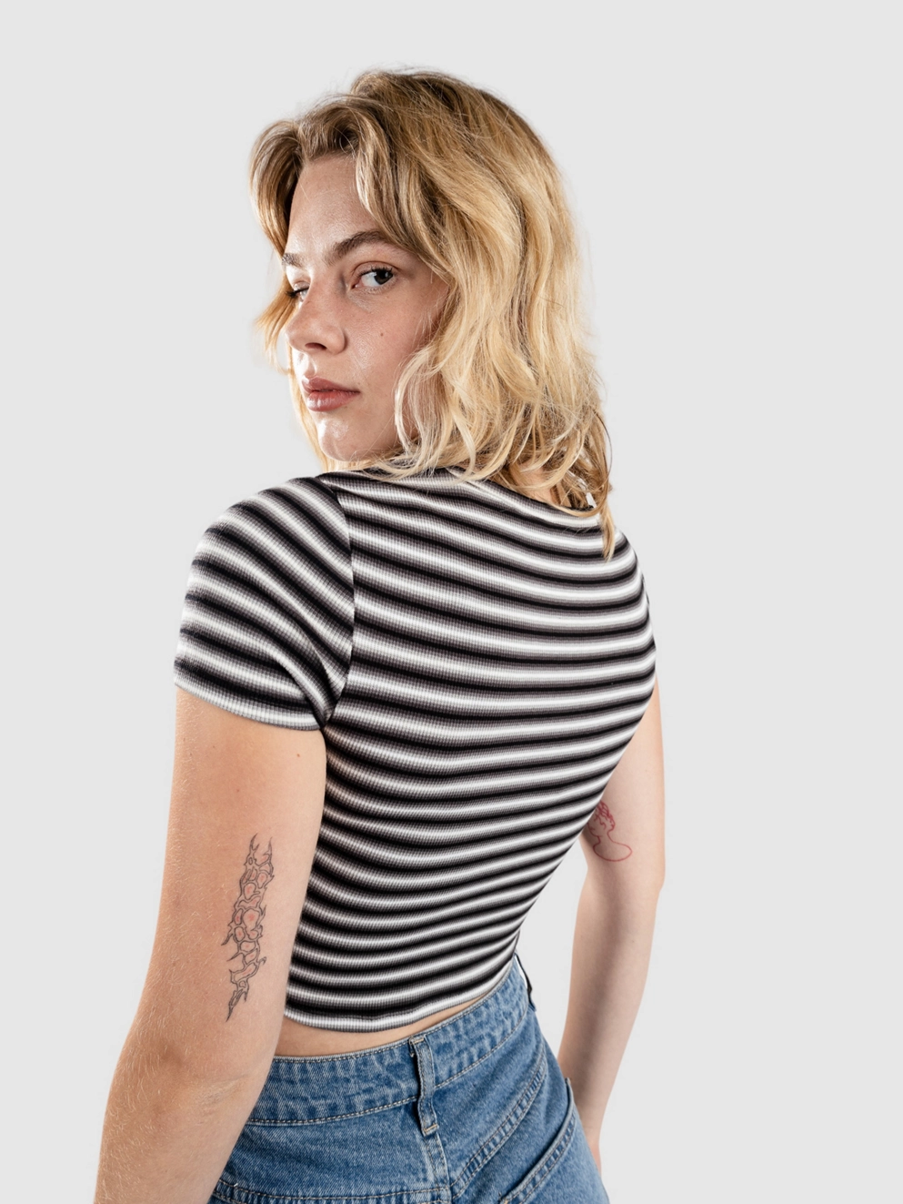 Zine Irina T-Shirt blk/wht striped
