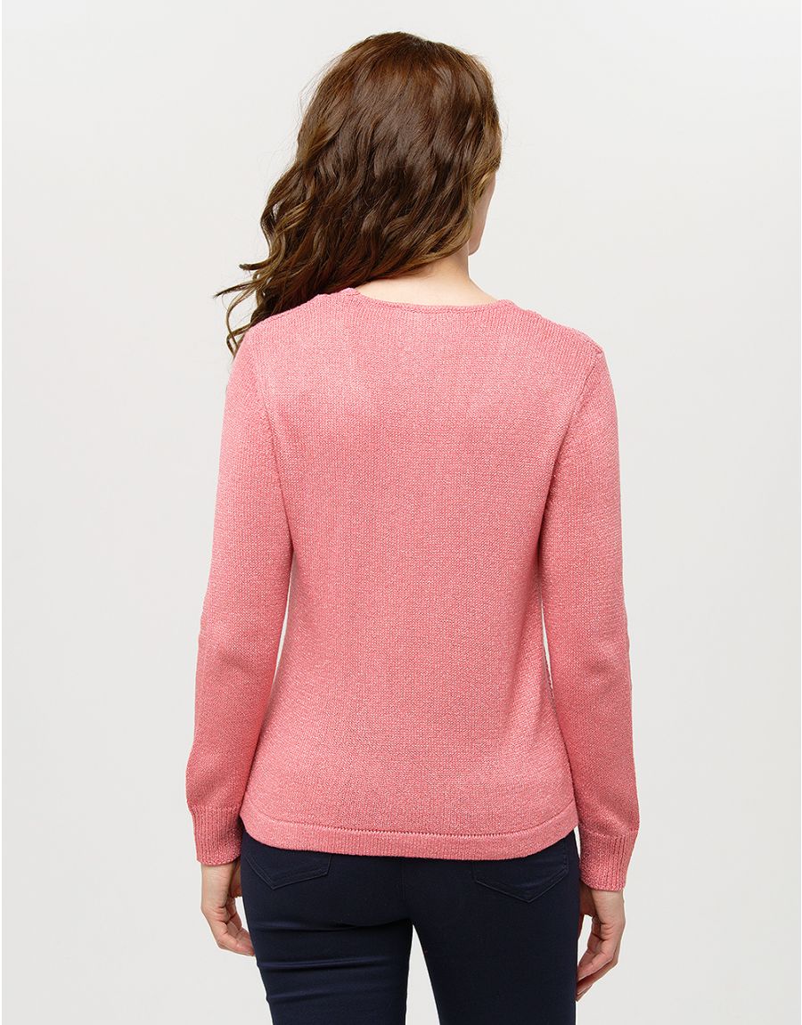 Pull maille corail irisé