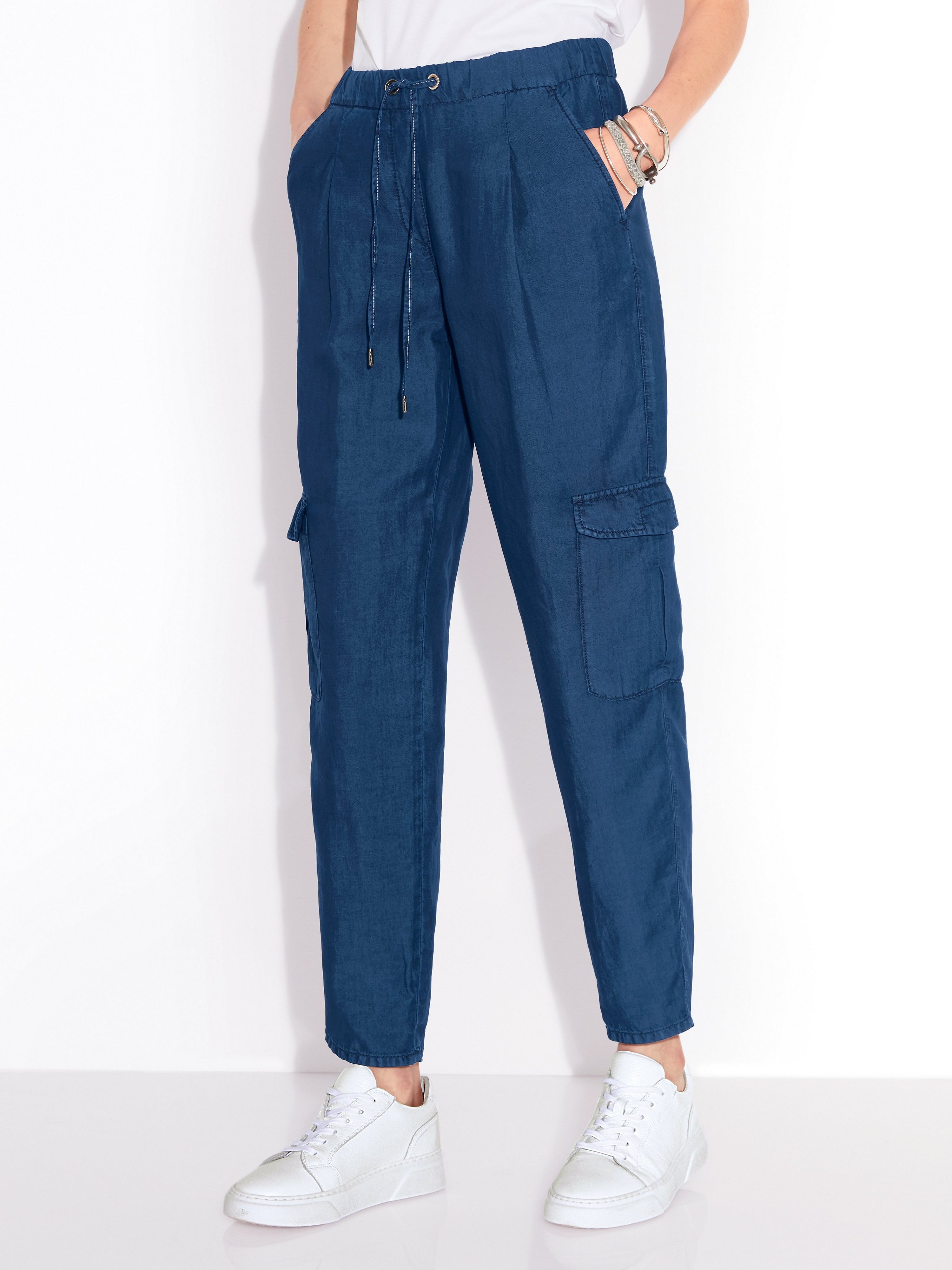 Knöchellange Relaxed Fit-Schlupf-Hose