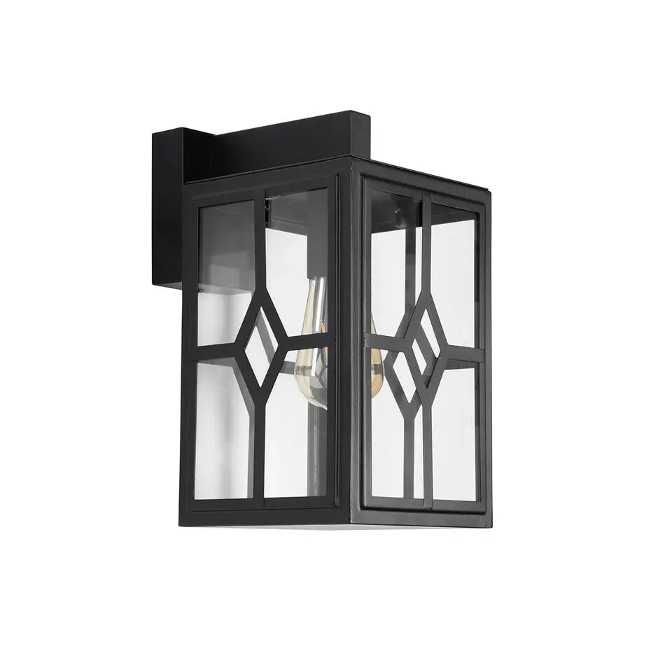 Qazqa wandlampen buiten dover zwart e27