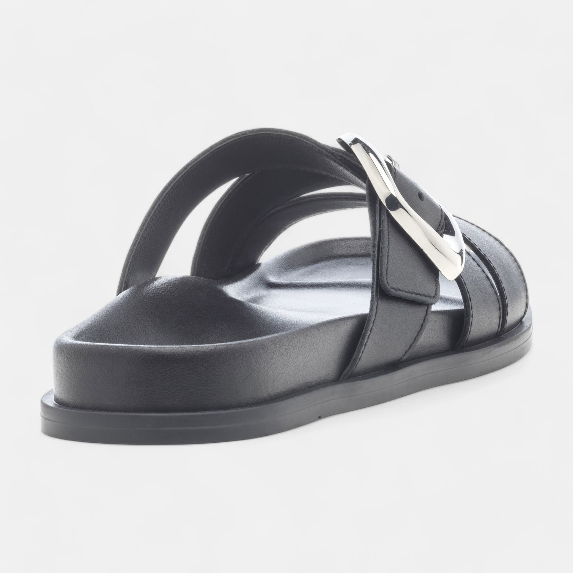 Mules Femme en cuir noir
