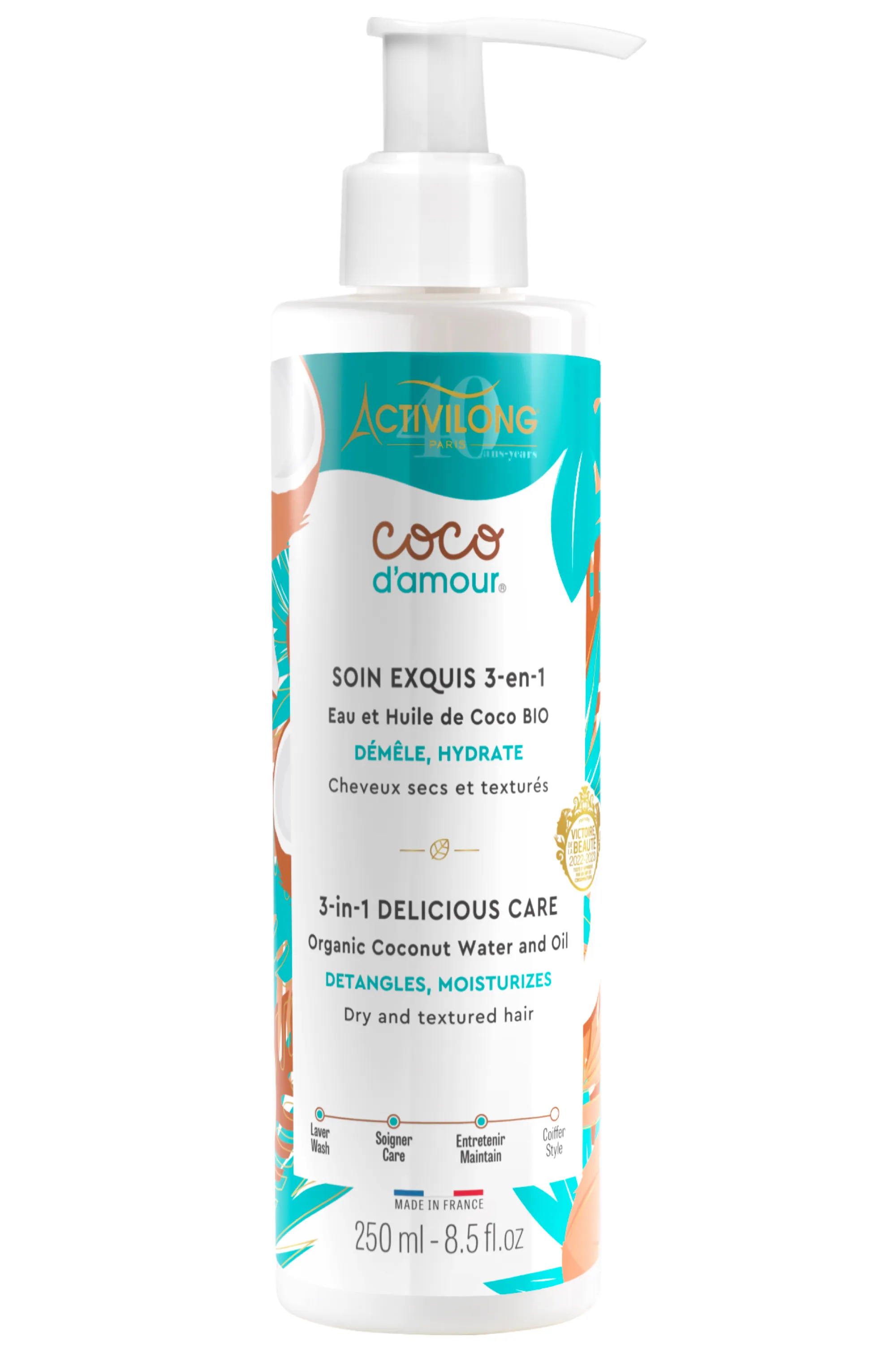 Activilong Soin exquis 3-en-1 pour cheveux secs & texturés Coco d’Amour-250 ml