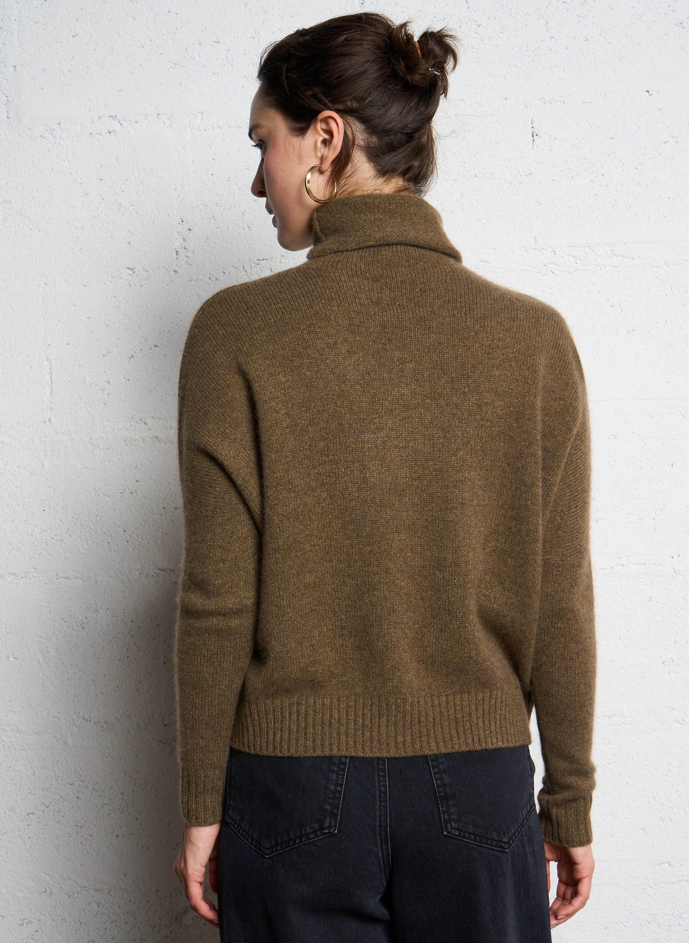 TILA - Pull col roulé en cachemire | Vert