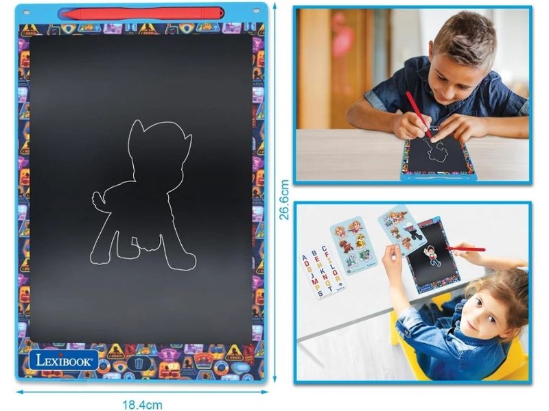 Lexibook Maltafel mit Schablonen Paw Patrol 28 cm Zeichentablett e-ink multicolor