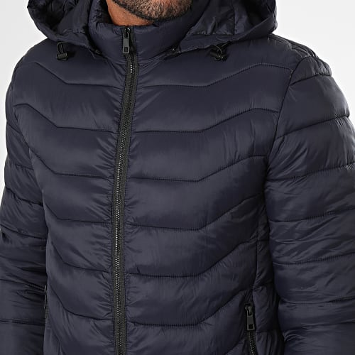 Doudoune Capuche Bleu Marine