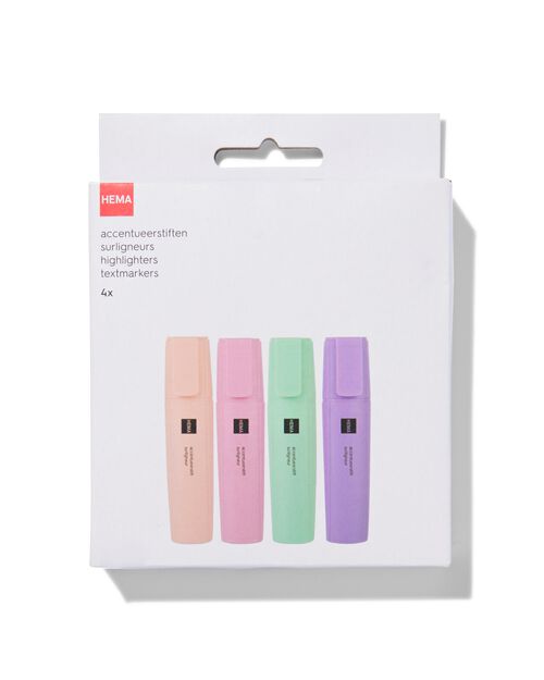 4 surligneurs couleurs pastel