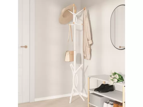 Porte-manteau blanc 176 cm fer enduit de poudre