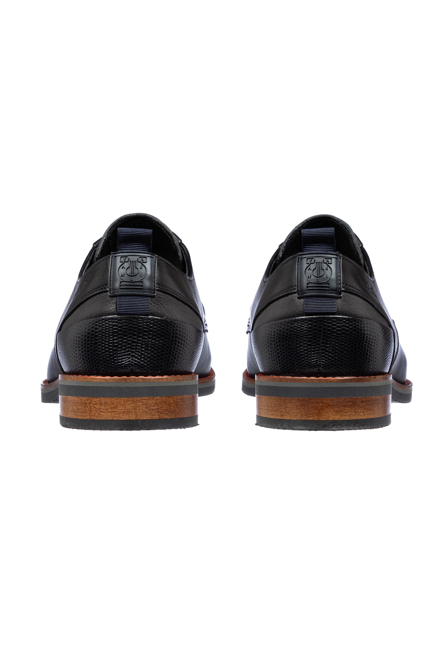 Zwart gladleren Amalfi veterschoen