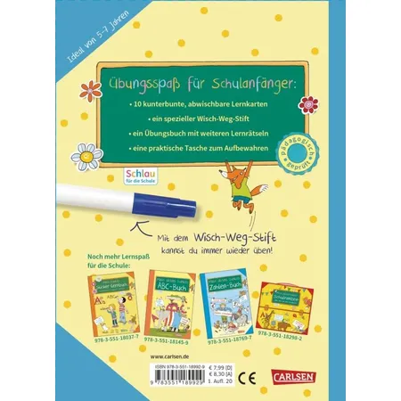 Carlsen Verlag Schlau für die Schule: Mein Wisch-Weg-Set: Buchstaben